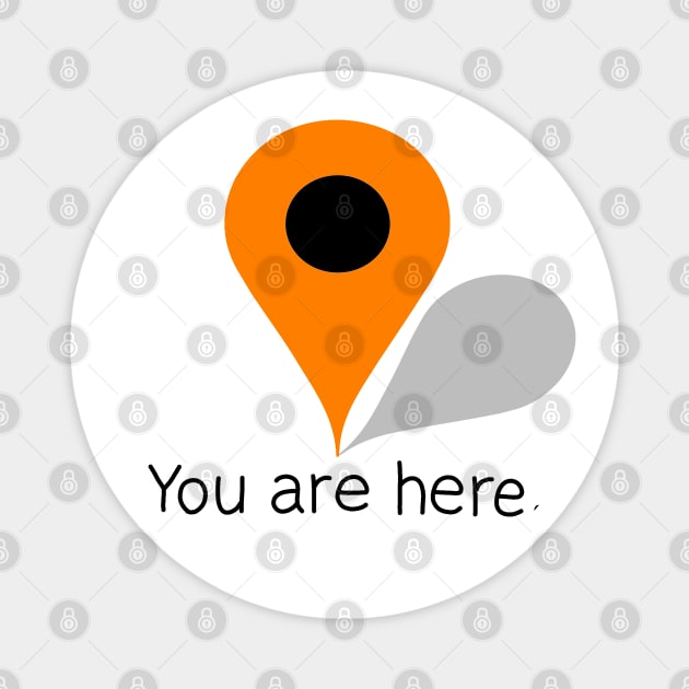 Orange Location Icon - You are here Magnet by valentinahramov